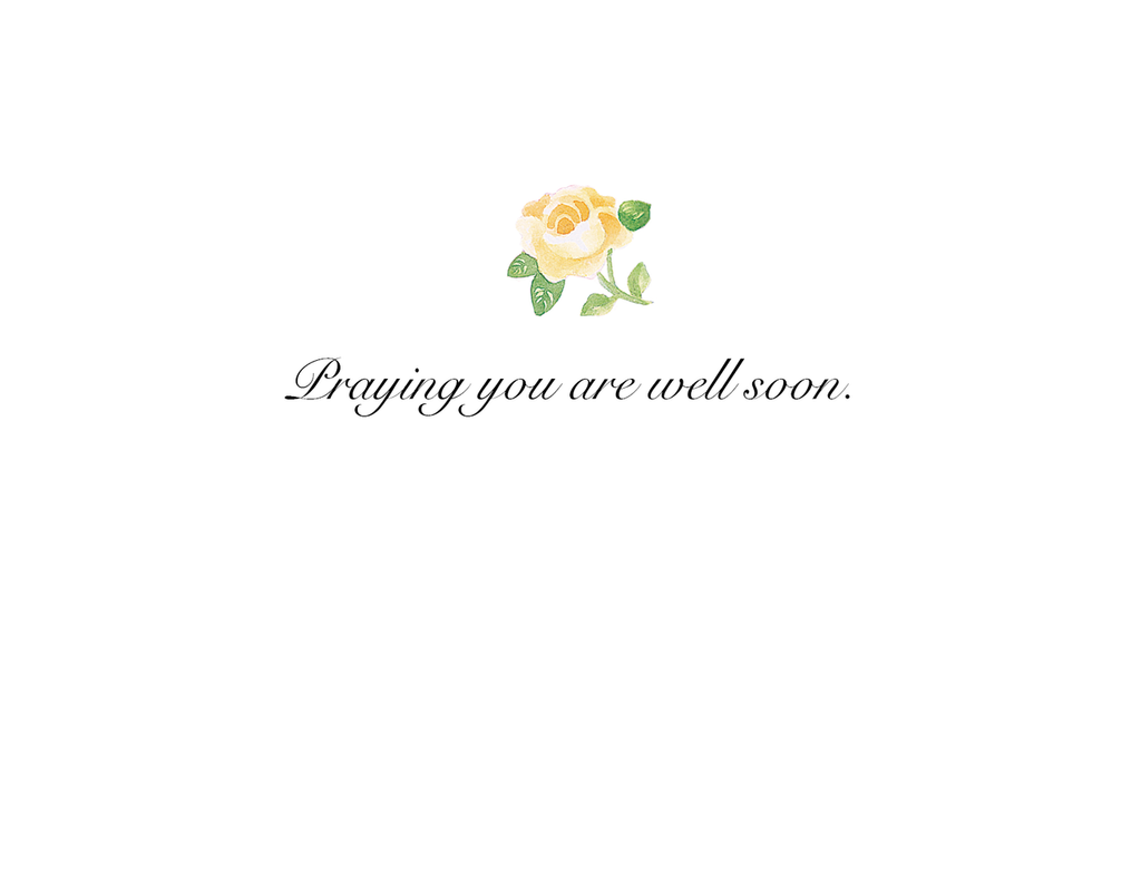 Kimberly Shaw Get Well Blessing Themed Stationery Greeting Card Tea Included-Roses And Teacups