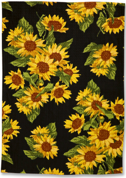 Sunflower Valley Black Tea Towels Set of 2
