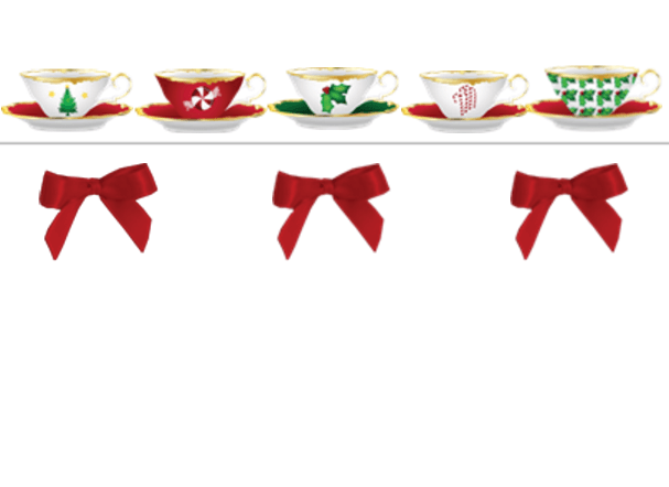 10 Christmas Tea Cups and Teapots Holiday Greeting Cards