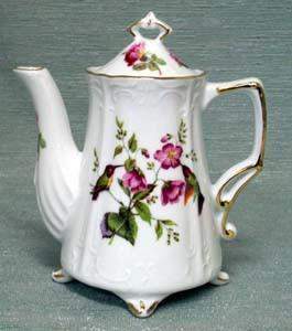 20 oz Porcelain Teapot with Cream and Sugar Set with Additional Pattern Choices