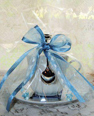 4 Blue Baby Boy Tea Cup (Teacup) Shower Favors