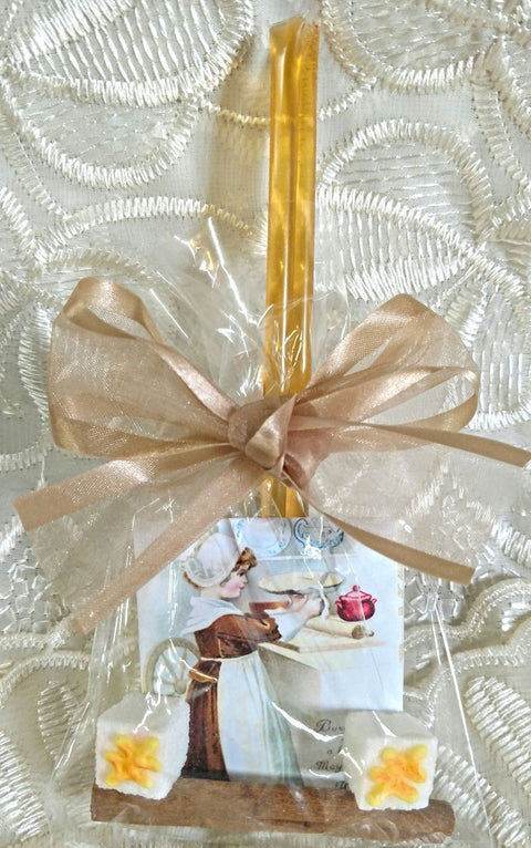 6 Thanksgiving Tea Time Party Favor Bags-Roses And Teacups