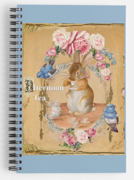 Afternoon Tea Rabbit Spiral Notebook Journal