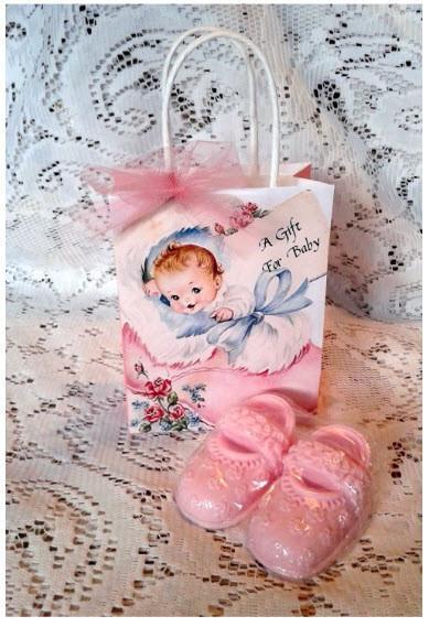 Baby Bootie Gift Soap Favors Pink