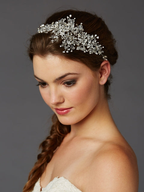 Best-Selling Wedding Hair Vine with Lavish Crystals Sprays 4380H-CR-S