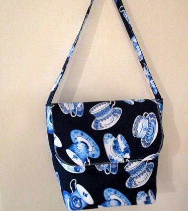 Blue Delft Teacups Handbag - Only One Available!