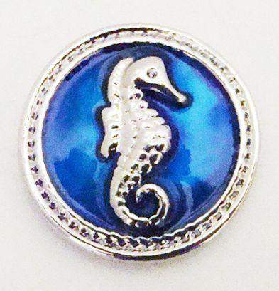 Blue Seahorse Snap Jewel