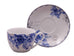 Blue and Gray England Rose Teacups and Saucers Case of 24 with 24 Tea Cups & 24 Saucers Cheap price; elegant appearance!