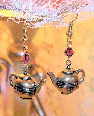 Brass Teapot Tea Pot Earrings