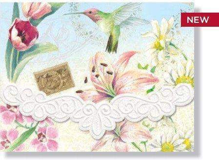 Carol Wilson Floral Hummingbird Note Card Portfolio
