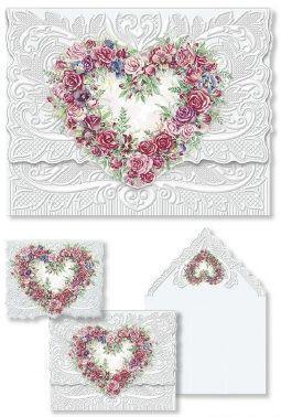 Carol Wilson Rose Heart Wreath Portfolio - Very Limited!