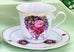 Catherine Hand Decorated Porcelain Tea Cups (Teacups) and Saucers Set of 2 - 30 Patterns Available