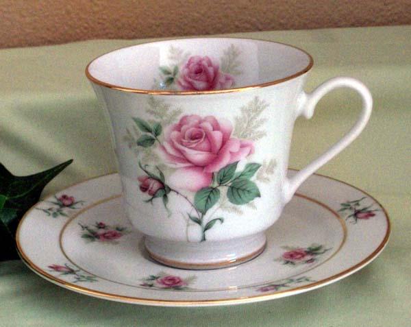 Catherine Porcelain Tea Cup and Saucer Set of 2 - Claremont