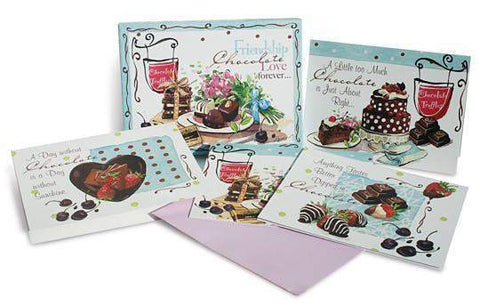 Chocolate Note Cards and Envelopes-Roses And Teacups