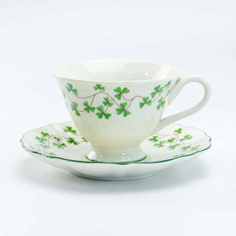 Clover Vine Tea Cups and Saucers Set of 4