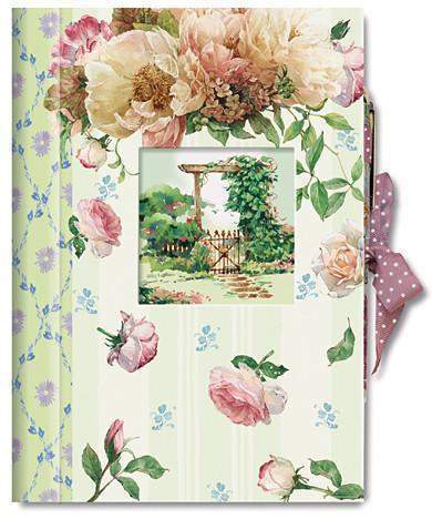Cottage in Bloom Writing Journal-Roses And Teacups