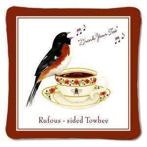 Drink Your Tea Tea Gift Favor Tote with Tea and Spiced Tea Cup Coaster Mat
