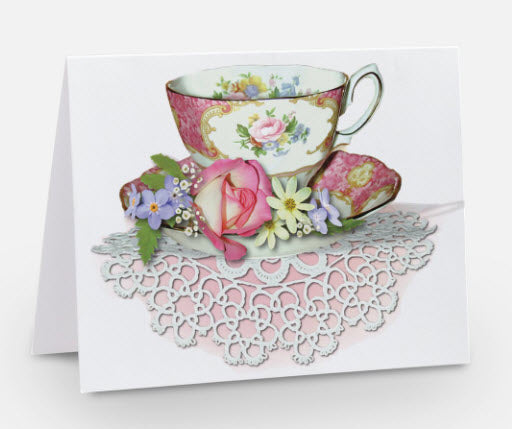 Fine China Tea Cup Greeting Card