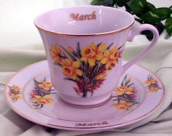 Flower of the Month Teacup - March