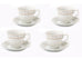Gold Blossom Porcelain Tea Cups and Saucers Bulk Wholesale Priced - Set of 4