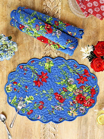 Graceful Garden Quilted Placemats Set of 4