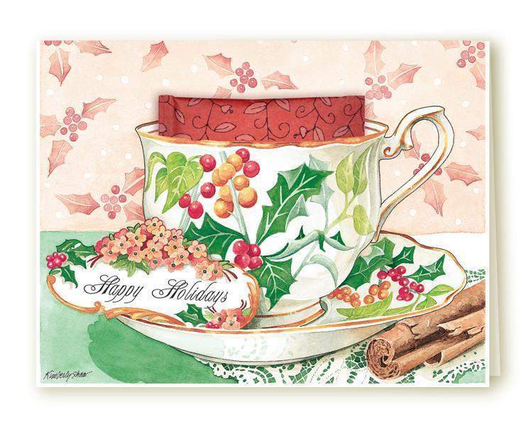 Happy Holidays Kimberly Shaw Tea Bag Christmas Card