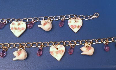 Hearts and Teapots Bracelet