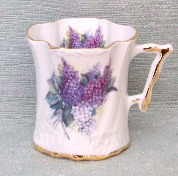 Ladies Victorian Tankards Floral Mugs Set of 2 - Lilac Bouquet