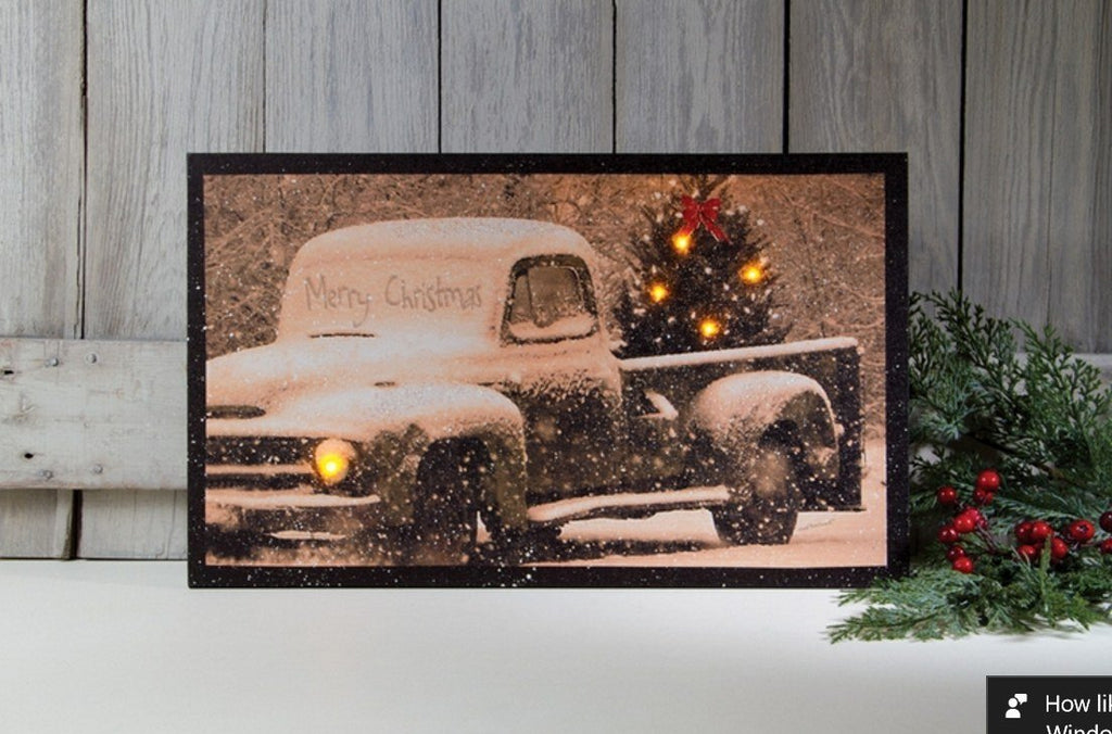 Lighted Merry Christmas Holiday Canvas - Only 1 Available!