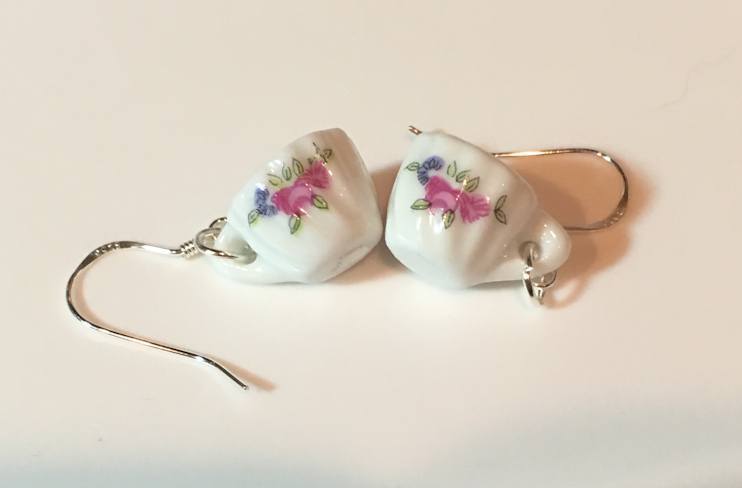 Marianne Porcelain Tea Cup (Teacup) Earrings