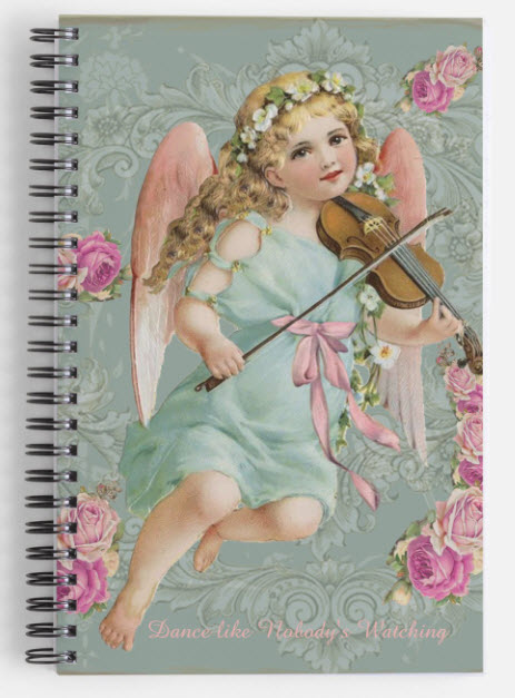 Musical Cherub Spiral Notebook Journal