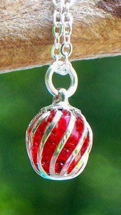 Reclaimed Glass Ruby Cage Necklace