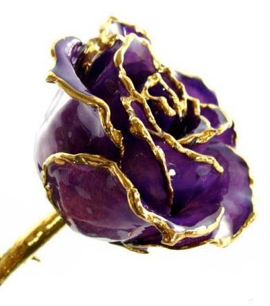 Romantic Long Stemmed Forever Lasting Rose - Purple - Perfect for Valentines Day and Mothers Day
