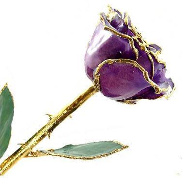Romantic Long Stemmed Forever Lasting Rose - Purple - Perfect for Valentines Day and Mothers Day