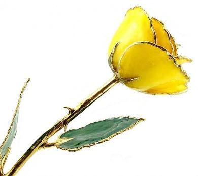 Romantic Long Stemmed Forever Lasting Rose - Yellow - Perfect for Valentines Day and Mothers Day