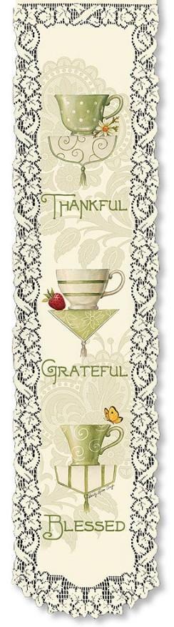 Sandy Clough Inspirational Lace Wall Hangings Grateful Thankful Blessed