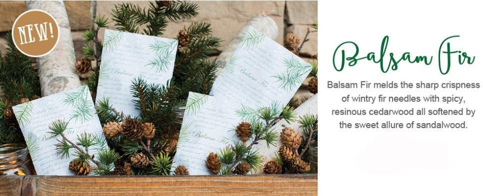 Set of 3 Balsam Fir Scented Envelope Sachets-Roses And Teacups