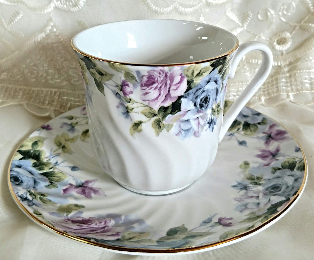 Set of 6 Millicent Bulk Fine Porcelain Teacups and Saucers Cheap price; elegant appearance!