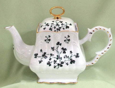 Shamrock 8 Cup Square Porcelain Teapot