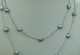 Silver Pearl Station Necklace S031