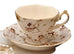 Snowman Chintz Porcelain Tea Cups (Teacups) and Saucers Set of 2
