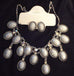 Sparkling Antiqued White and Crystal Necklace Earrings Set - 2 Sets Available!