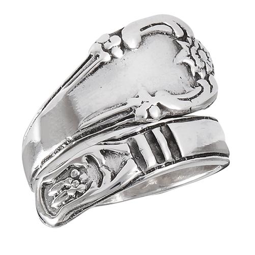 Sterling Silver Classic Victorian Spoon Ring
