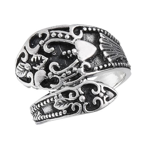 Sterling Silver Dramatic Vintage Spoon Ring