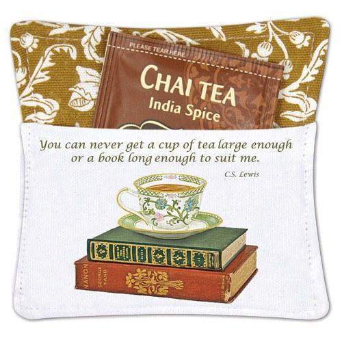Tea Cup on Books Spiced Mug and Tea Cup Mat with Tea Bag