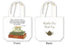 Tea Cup on Books Tea Gift Favor Tote with Tea and Spiced Tea Cup Coaster Mat
