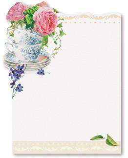 Tea and Rose Garden Sticky Notes Pad