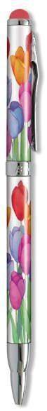 Tulips Floral Writing Pen with Touchpad Stylus