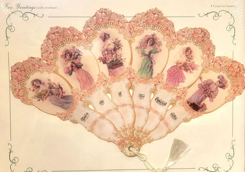 Victorian Fan Greeting Card Life's Special Gifts Ladies