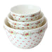 Vintage Rose Porcelain Mixing Bowls Set of 3